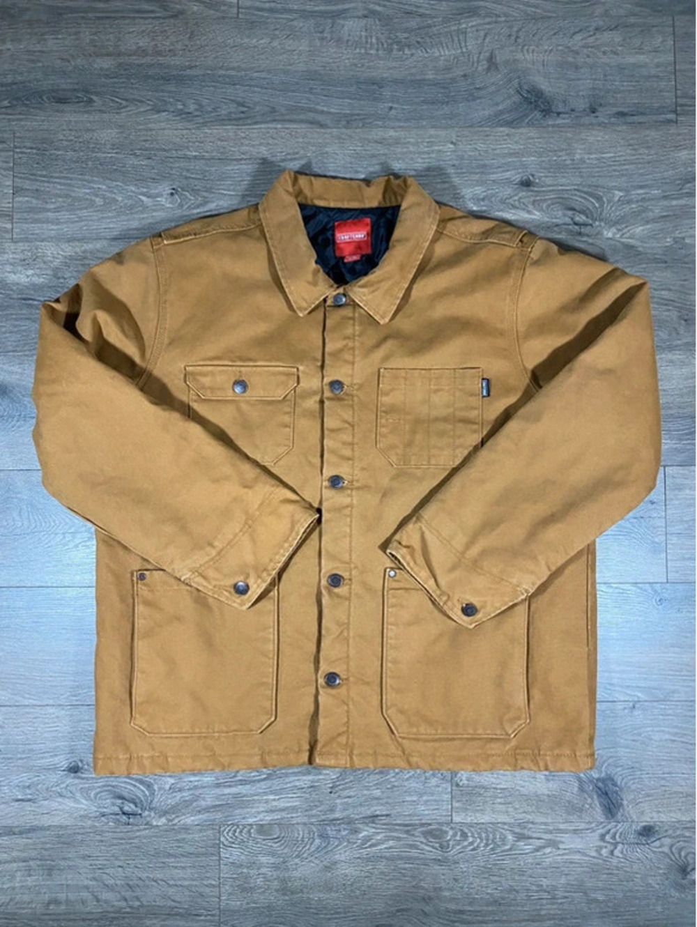 Craftsman Men's XL Tan Duck Canvas Chore Jacket Quilted Lined Workwear